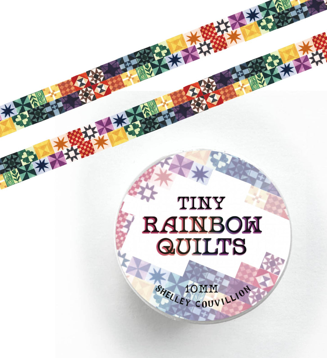 Tiny Rainbow Quilt Washi Tape | Mini Quilt Pattern Tape