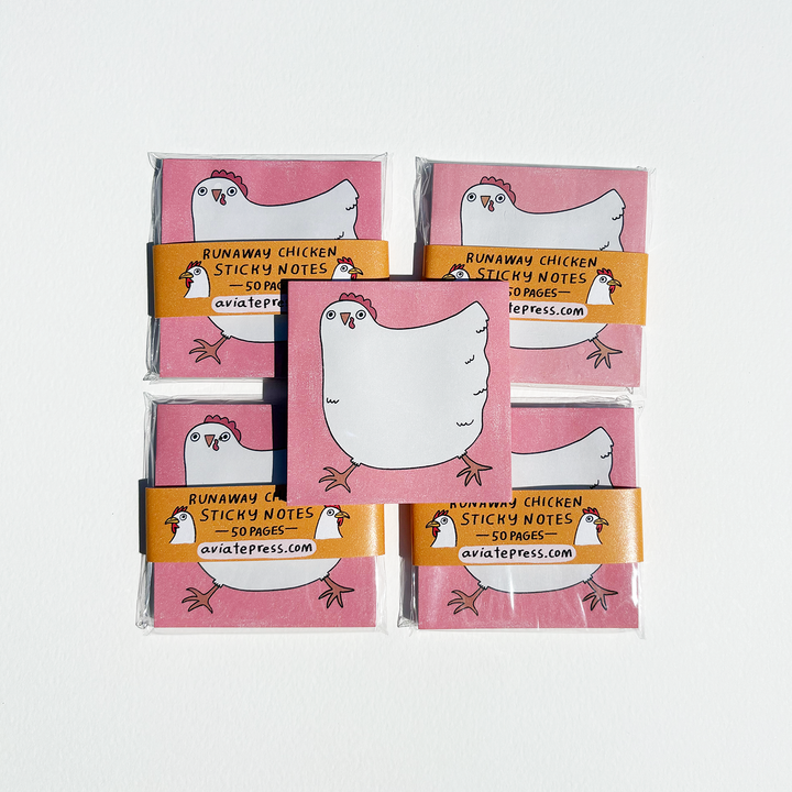 Runaway Chicken Sticky Notepad