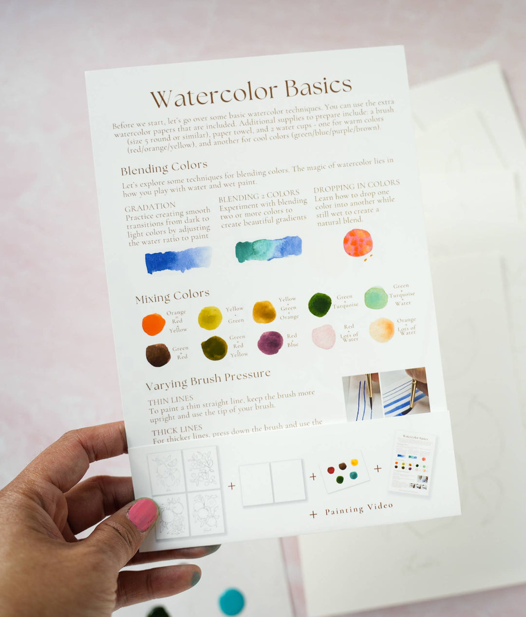 Watercolor Kit with Brush – DIY Fall-Themed Painting Set