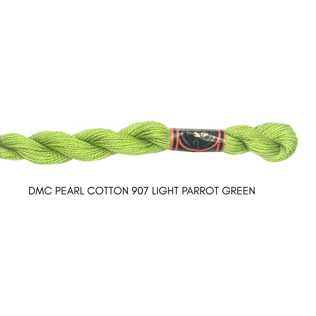 DMC Perle Cotton Size 907 Lt. Parrot Green