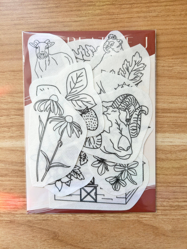 The Sheepery by MCreativeJ and Fog &amp; Fleece Sheepery Embroidery Patterns- Stick and Stitch Animal Designs