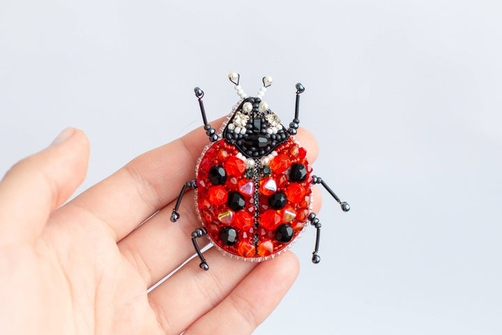 Set of 4 Bead Embroidery Kit: DIY Insect Brooches
