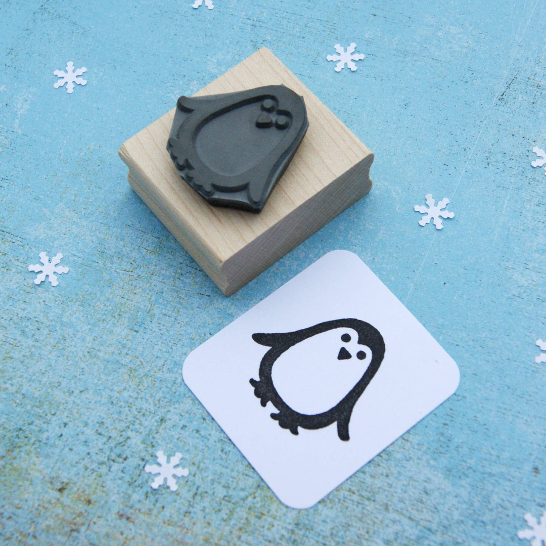Chilly Penguin Rubber Stamp