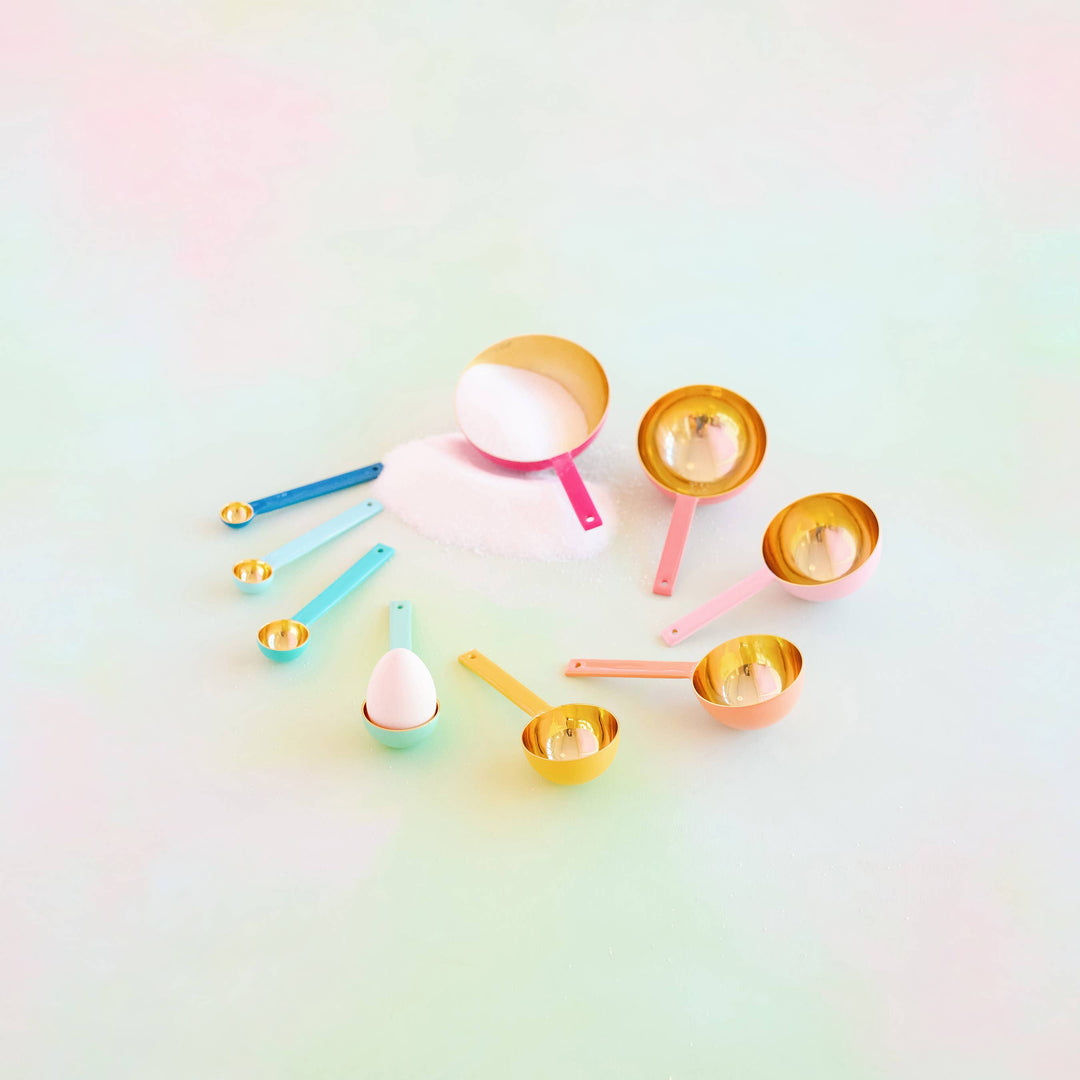 Glitterville Rainbow Measuring Spoons, St/9