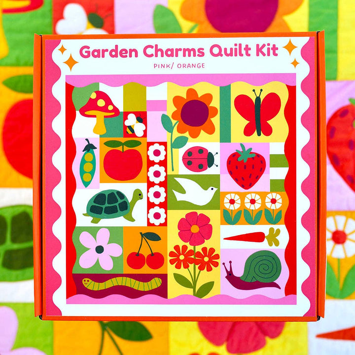 Garden Charms Quilt Kit - Pink/ Green