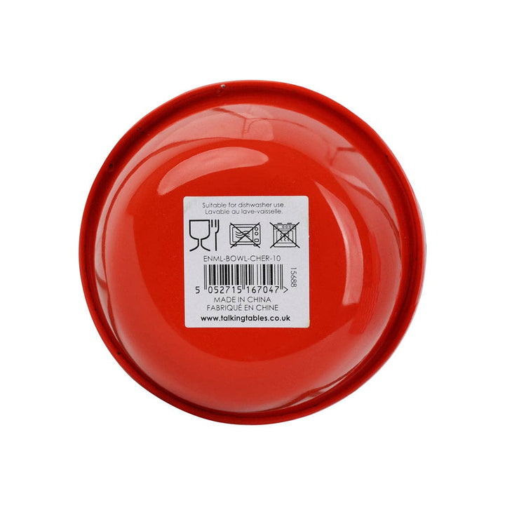 Cherry Red Enamel Bowl - 10cm | Valentines Decor |