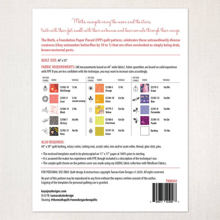 The Moth Quilt Pattern