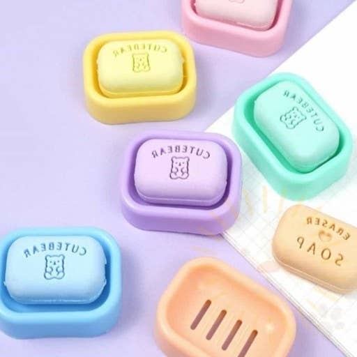 CUTE BEAR Soap Eraser - School writing  Desk Essencials
