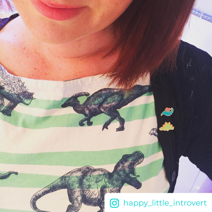 Sleepy Stegosaurus Pin
