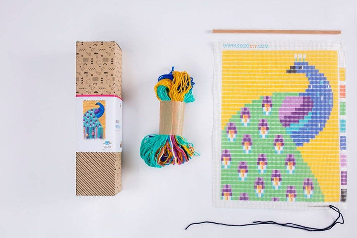Peacock Wall Art Embroidery Kit