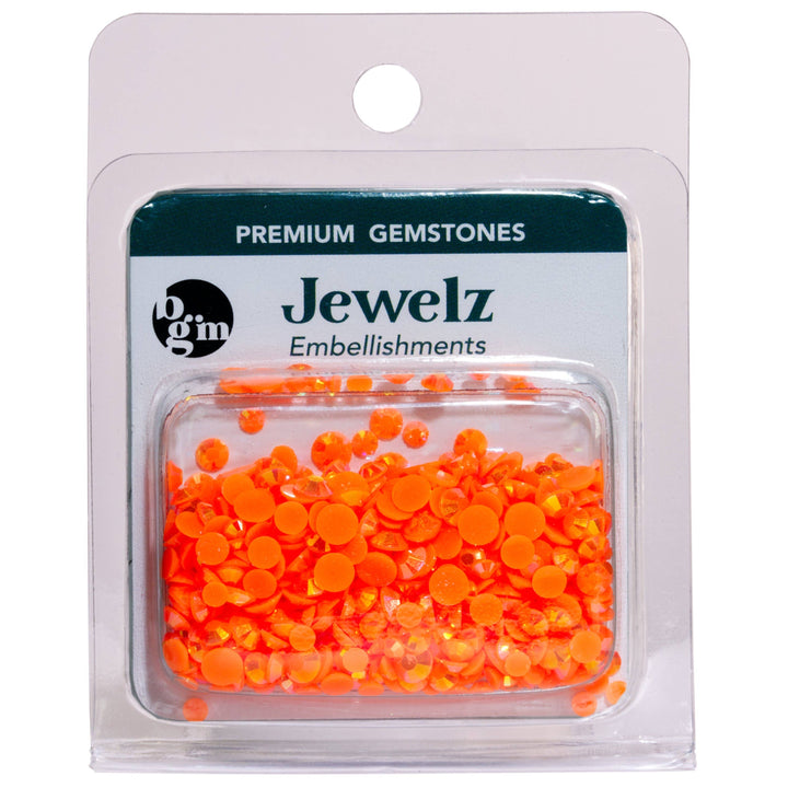 Mid Orange AB Flat Back Jewelz