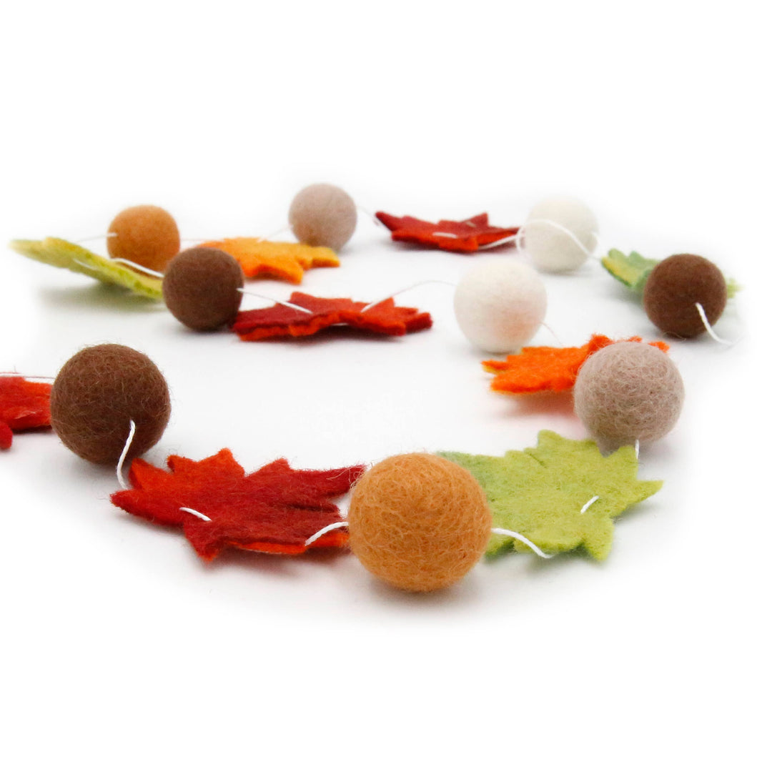 Fall Autumn Leaves Felt Garland