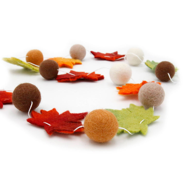 Fall Autumn Leaves Felt Garland