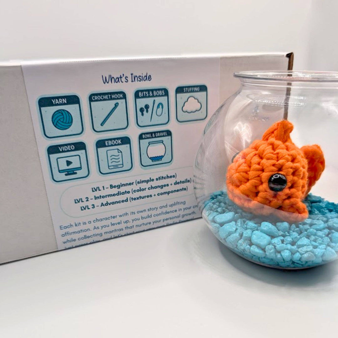 Finny Fish Sensory Friendly Crochet Kit – Level 1