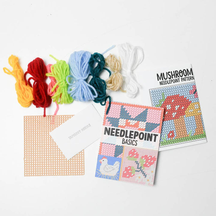 Mushroom Patch Needlepoint Kit