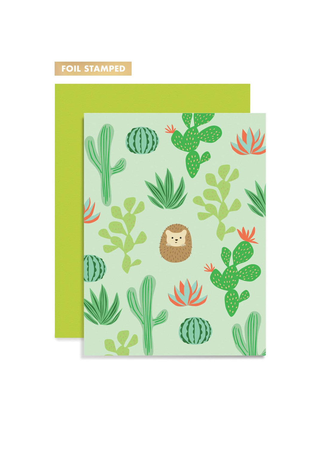 Cactus Hedgehog Greeting Card