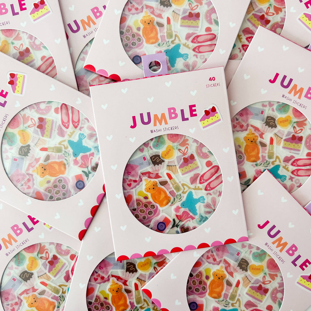 Love Jumble Washi Stickers