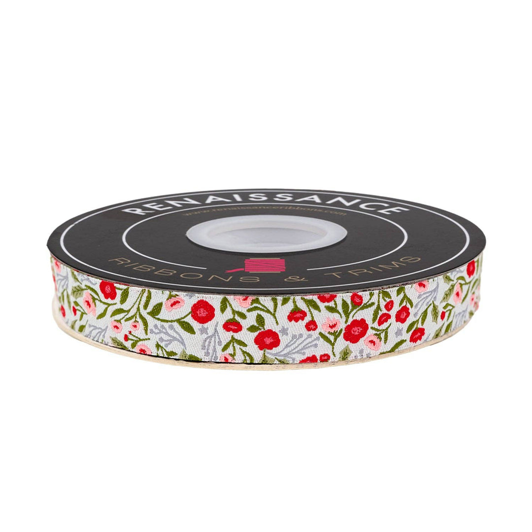 Christmas Posies in Winter - 5/8" Wide