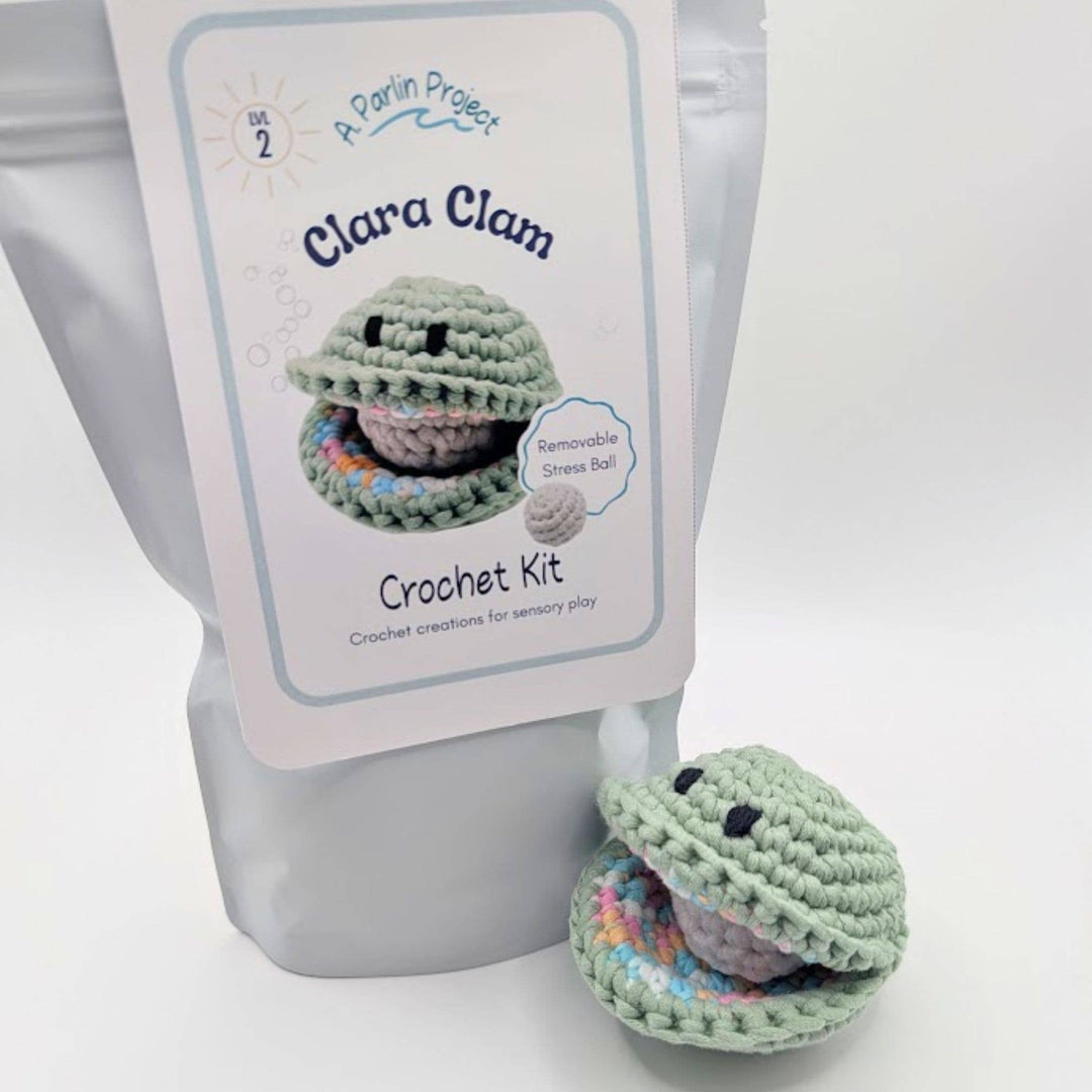 Clara Clam Sensory Friendly Crochet Kit – Level 2