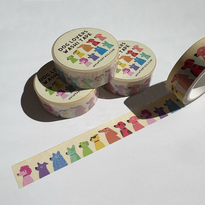 Cute Dog Lovers Rainbow Washi Tape