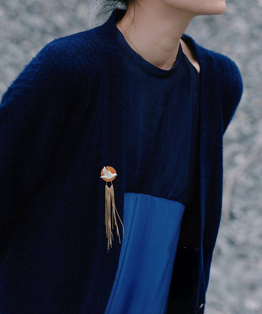 YIHE Ceramic Brooches "Inseparable"