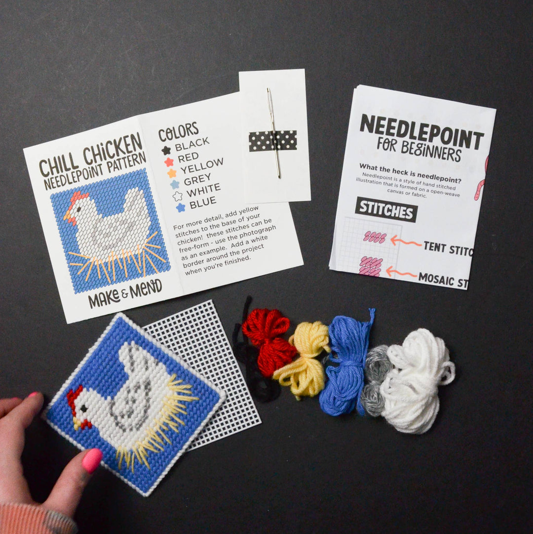 Chill Chicken Needlepoint Kit