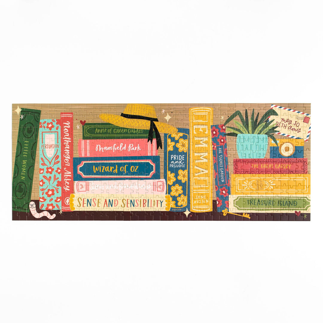 Classics Bookshelf - 400 Piece Panoramic Jigsaw Puzzle