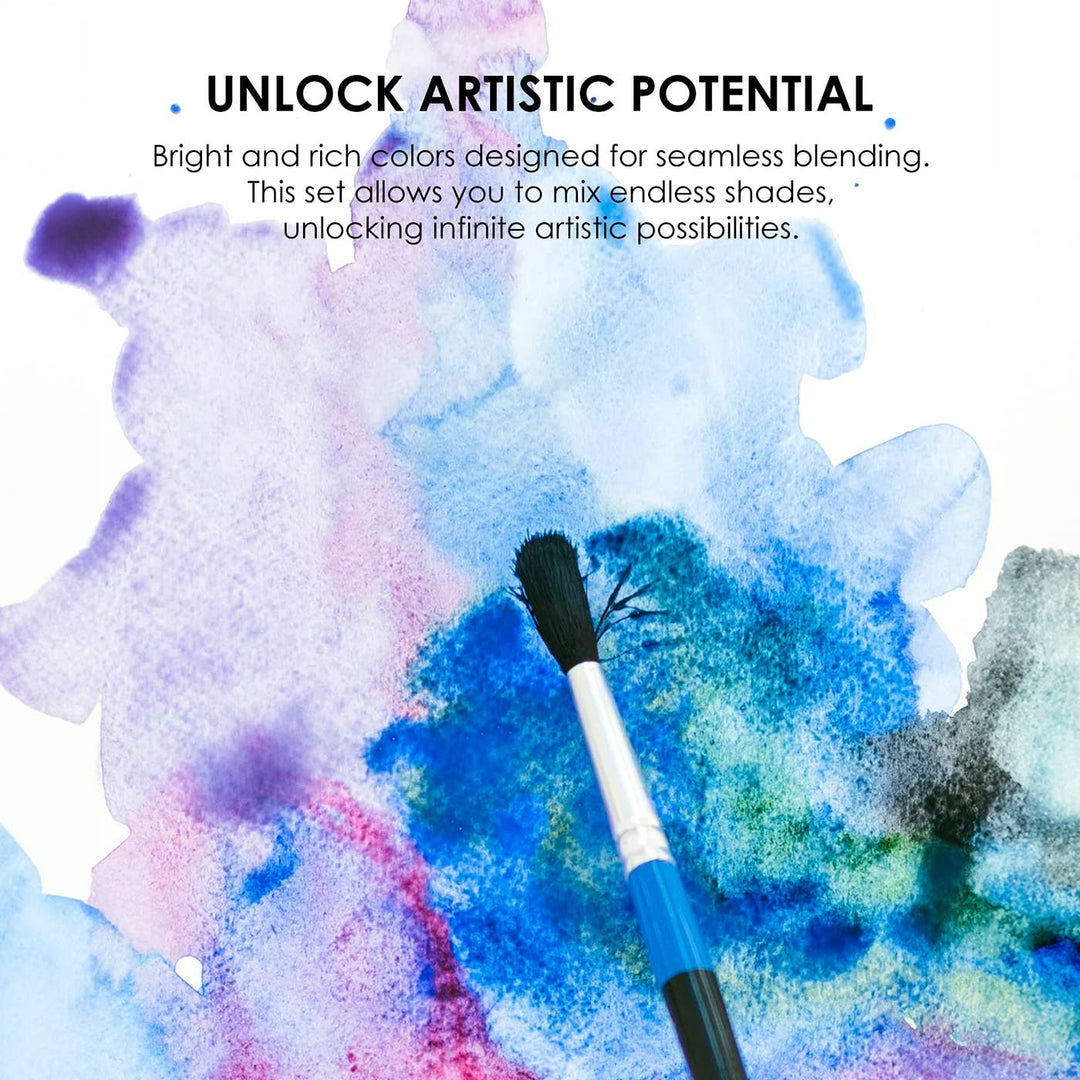 Landscape Colors Watercolor Pocket Set Of 12 With Brush