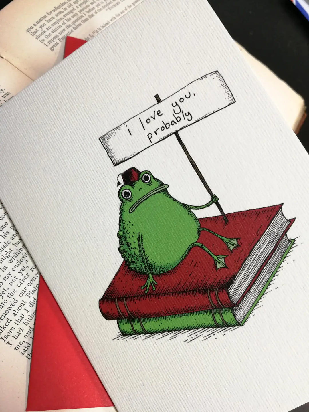 Romantic Toad Greetings Card