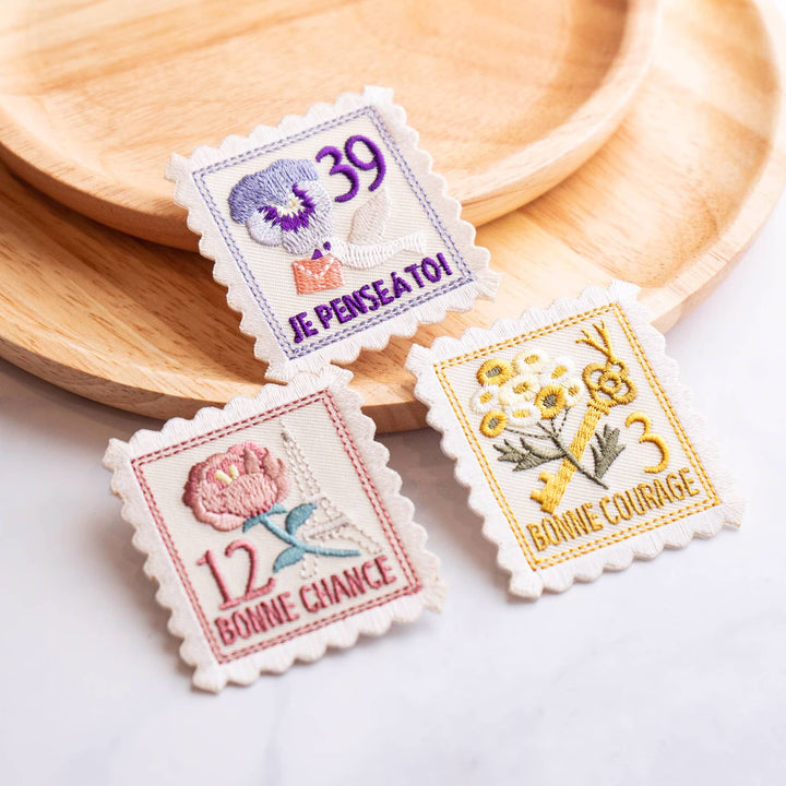 Vintage Stamps - Iron on Patch