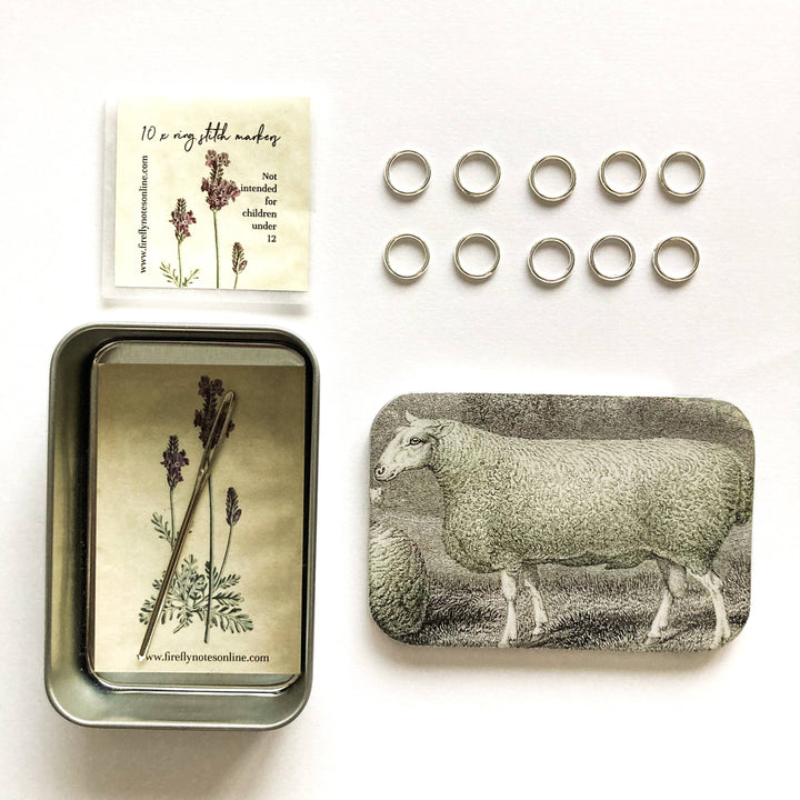 Sheep Knitting Notions Tin