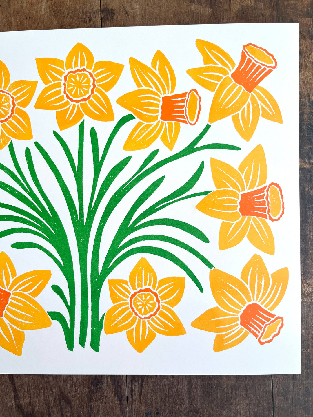 Garden Series: Daffodil Risograph Print