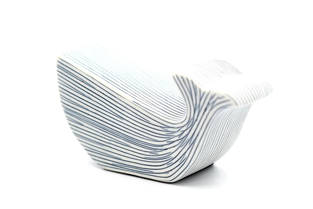 Handcrafted Mini Whale Blue Stripe