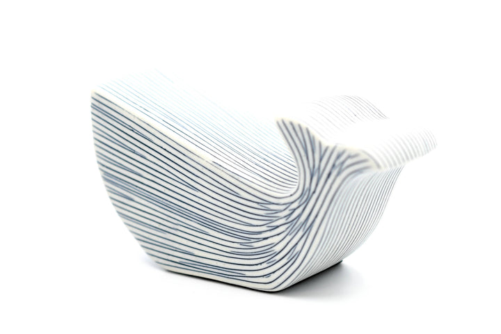 Handcrafted Mini Whale Blue Stripe