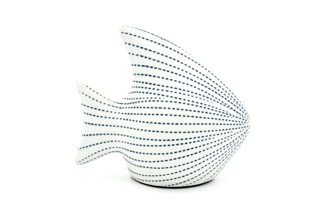Handcrafted Mini Angelfish Blue Dotted Stripe