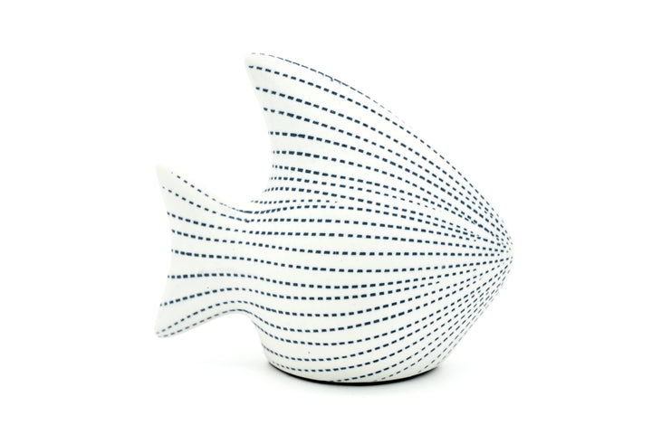 Handcrafted Mini Angelfish Blue Dotted Stripe