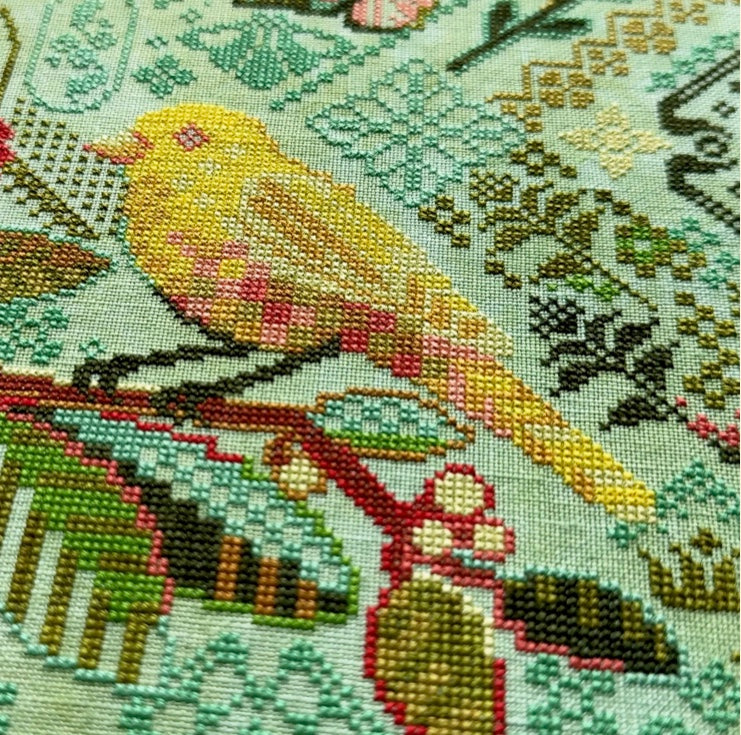 Canary Yellow Cross Stitch Pattern