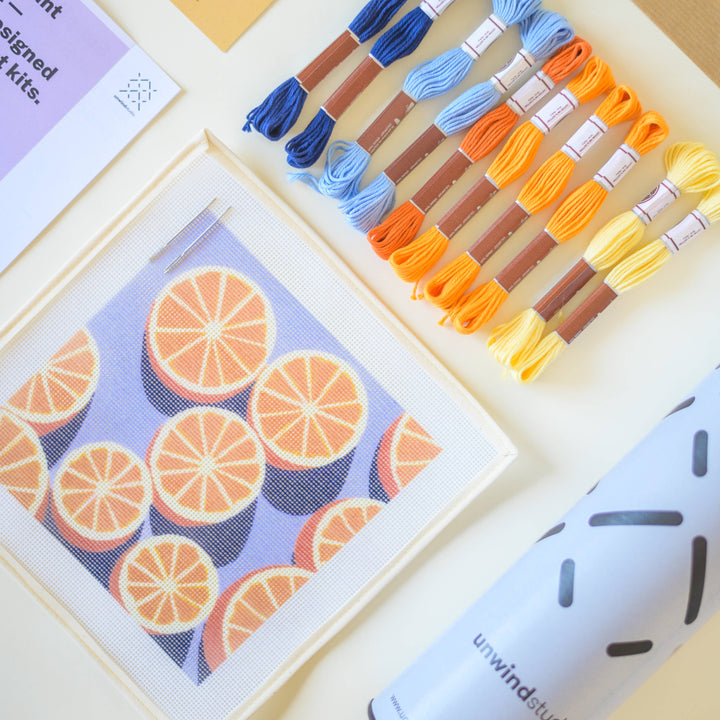 Agrumes Needlepoint Kit | DIY Embroidery