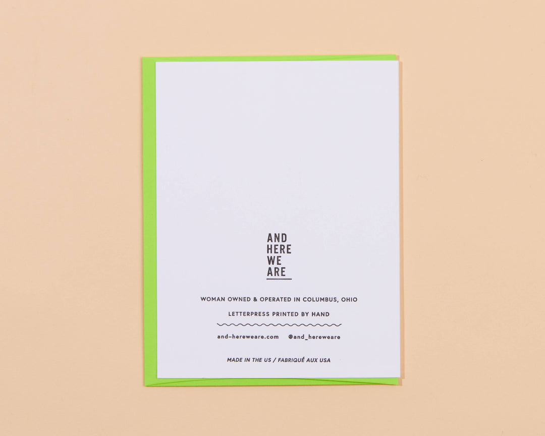 Letterpress Greeting Card—Dumpster Fire (What a Time)
