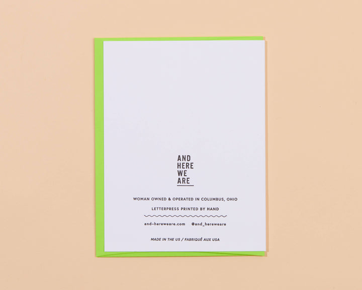 Letterpress Greeting Card—Dumpster Fire (What a Time)