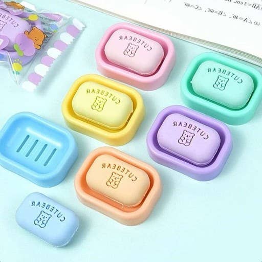 CUTE BEAR Soap Eraser - School writing  Desk Essencials