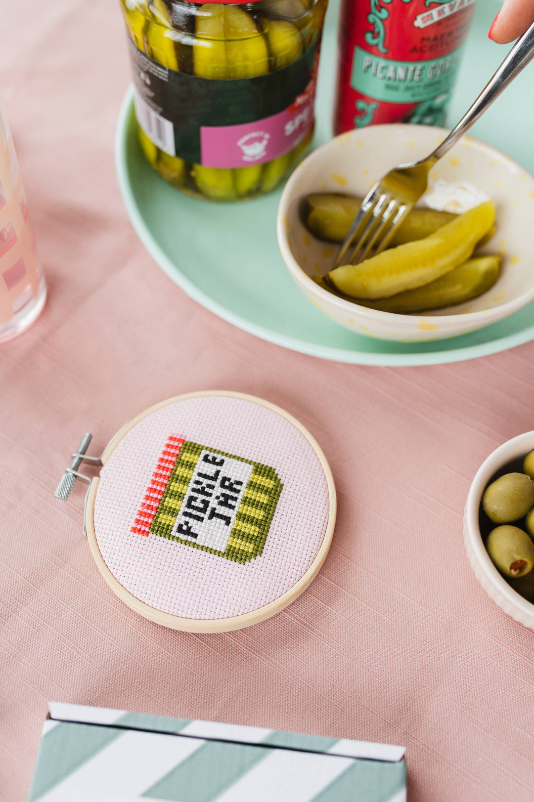 Pickle Jar Cross Stitch Kit