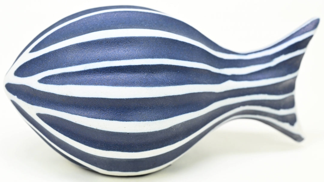Handcrafted Mini Fish White Stripe