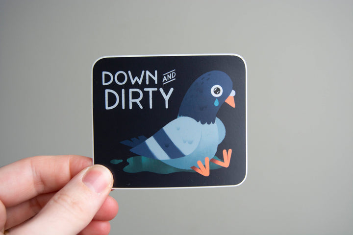 Down &amp; Dirty Pigeon - 3" Vinyl Sticker