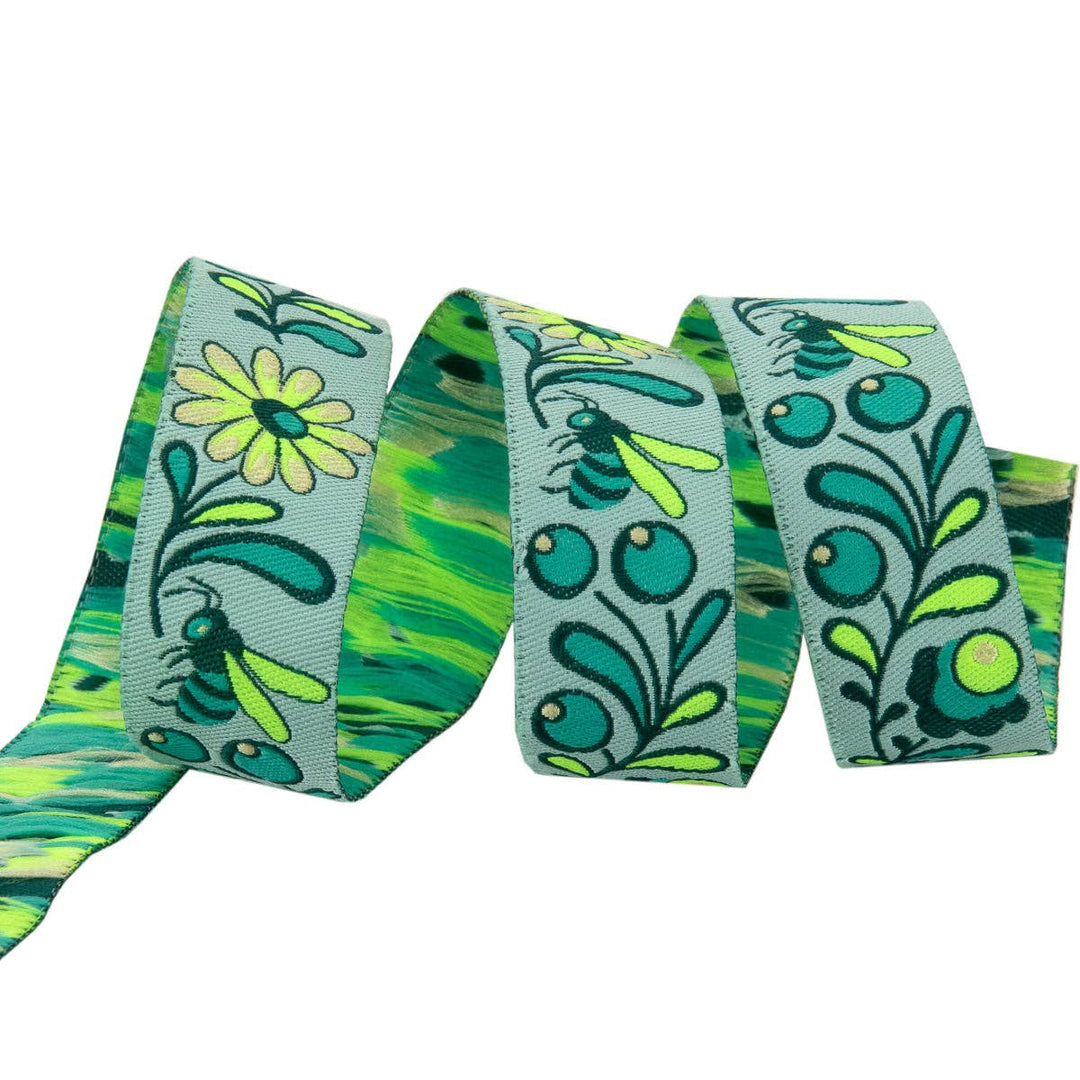 Tula Pink Birds & Bees Spirit Teal 7/8"