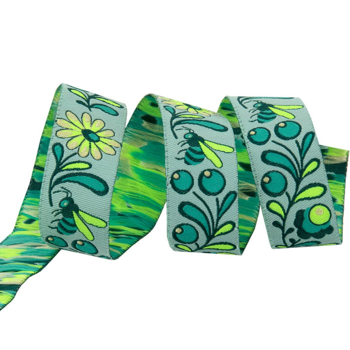 Tula Pink Birds & Bees Spirit Teal 7/8"