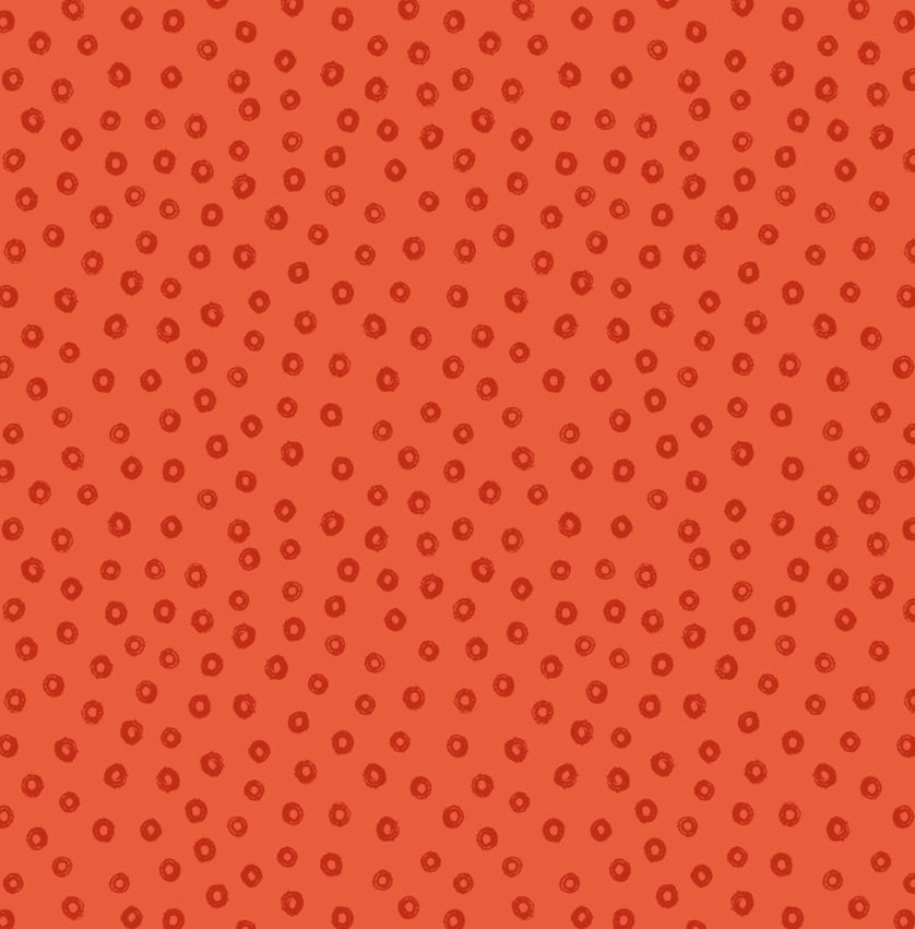Creative Landscapes by the 1/4 Yard - Sketchy Circle Red Earth