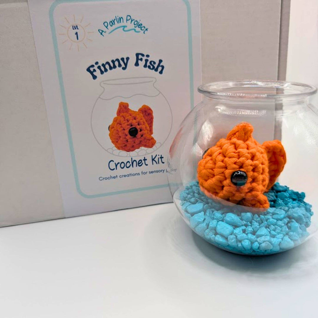 Finny Fish Sensory Friendly Crochet Kit – Level 1