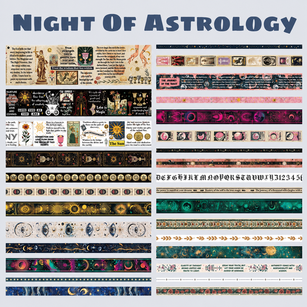 Night of Astrology Washi Tape Set - 29 Rolls