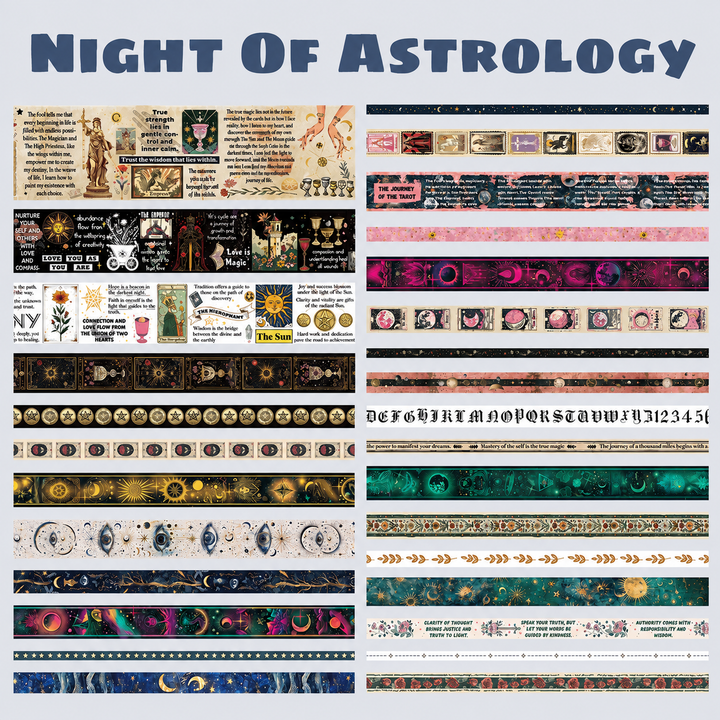 Night of Astrology Washi Tape Set - 29 Rolls